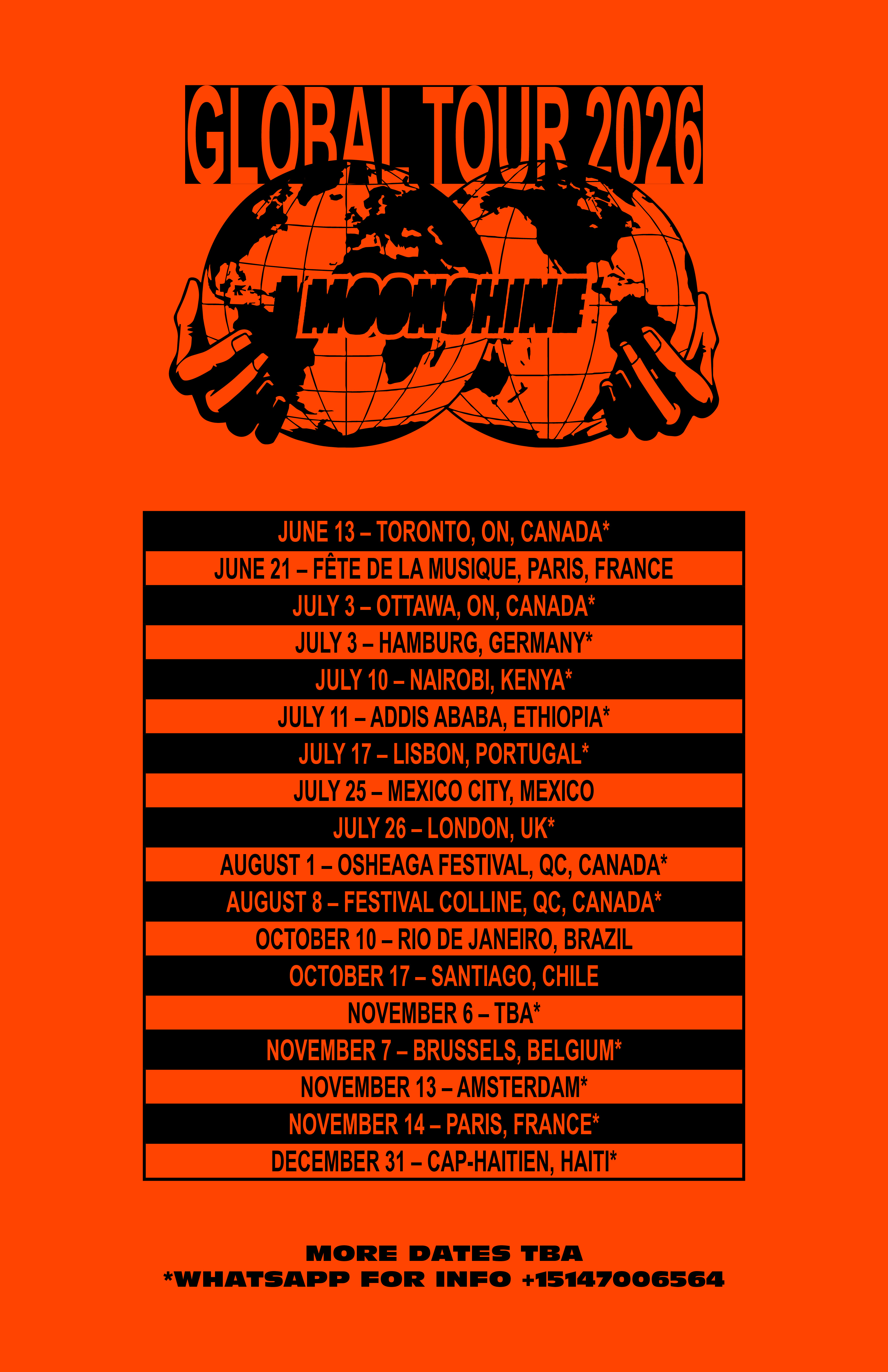 Moonshine Global Tour 2026
