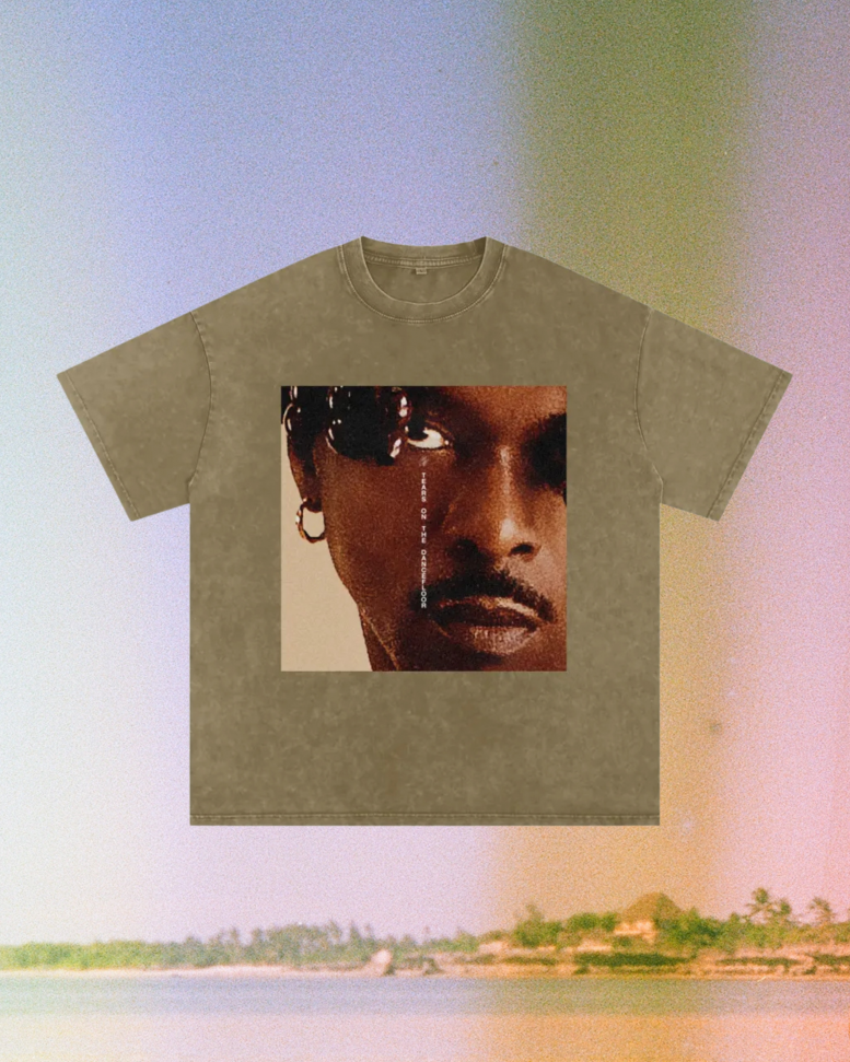 Tears on The Dancefloor art I – Snow Washed Oversized Cotton T-Shirt